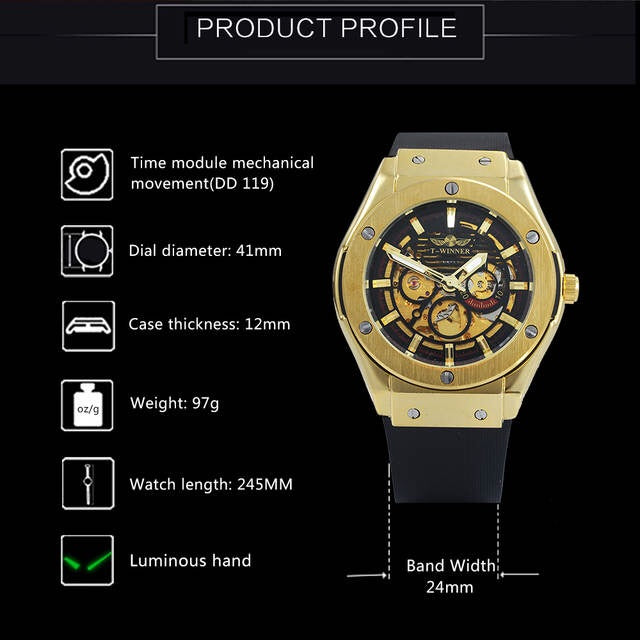 WINNER Luxury Mens Mechanical Watches