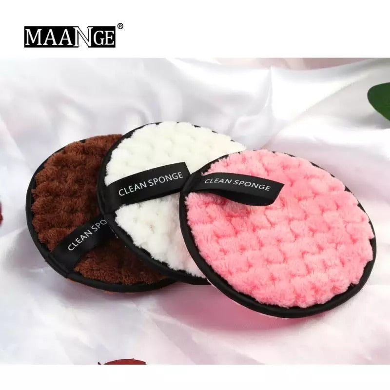 3Pcs Reuseable Microfiber Cloth Pads Facial Makeup Remover.